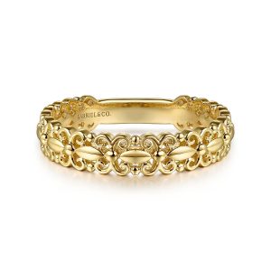 14K Yellow Plain Gold Stackable Ring