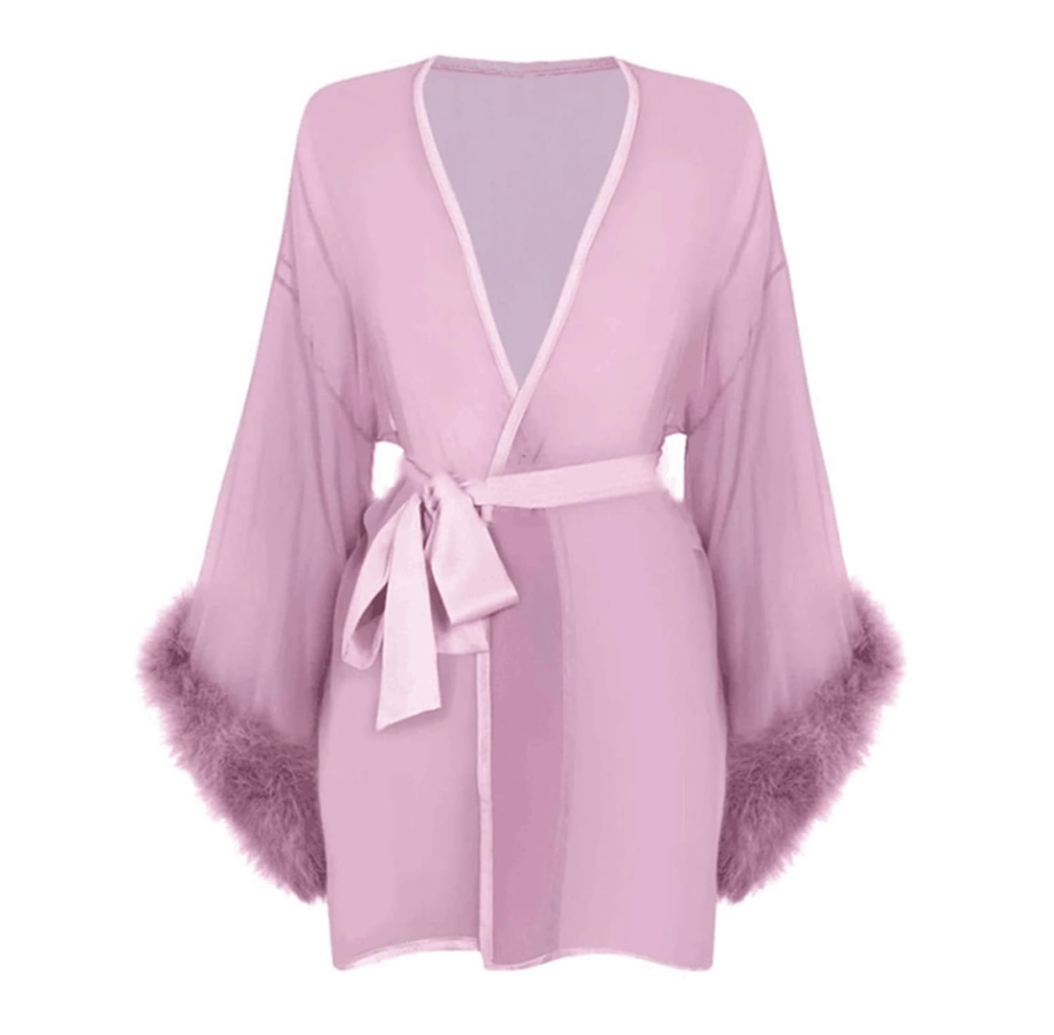 WA02 Sexy Middle Silk Robe With Real Fox Fur Trim Cuffs For Women Fluffy Nightgown See Through Sleep Wear Thin Home Wear Belt Tie Sleep Dress Tulle Housewear NightdressCustom SizePurple Rosy Wink WA 02 Sexy Middle Silk Robe With Real Fox Fur Trim Cuffs For Women Fluffy Nightgown See Through Sleep Wear Thin Home Wear Belt Tie Sleep Dress Tulle Housewear NightdressCustom SizePurple