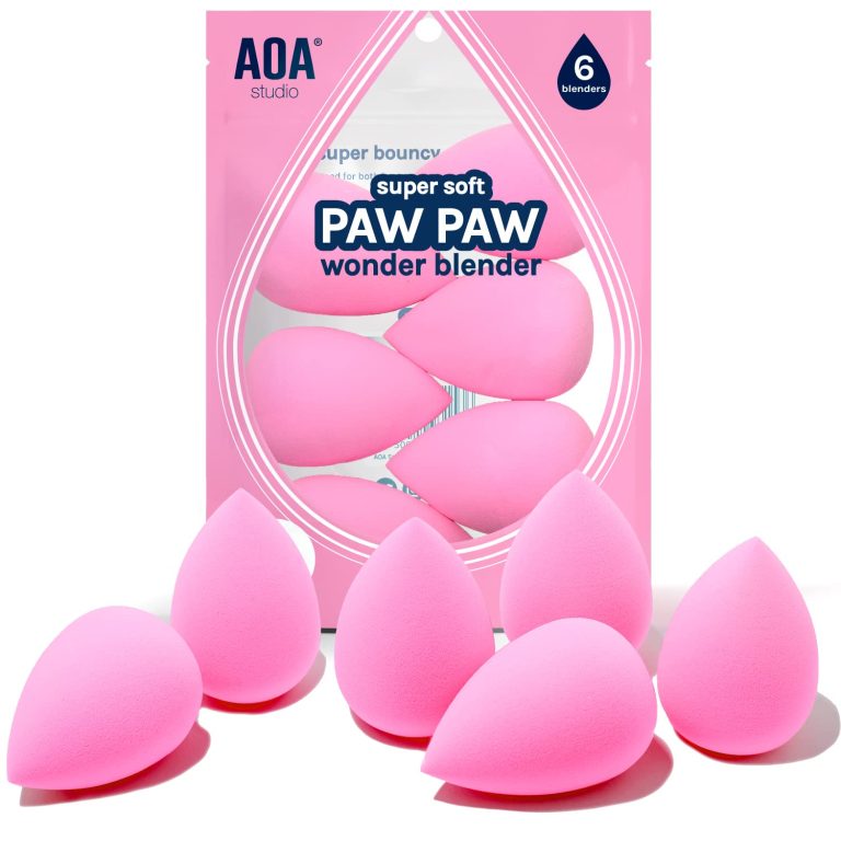 AOA Studio Collection makeup Sponge Set Latex Free and High definition Set of 6 makeup Wonder blender For Powder Cream and Liquid Super Soft Wonder Beauty Cosmetic