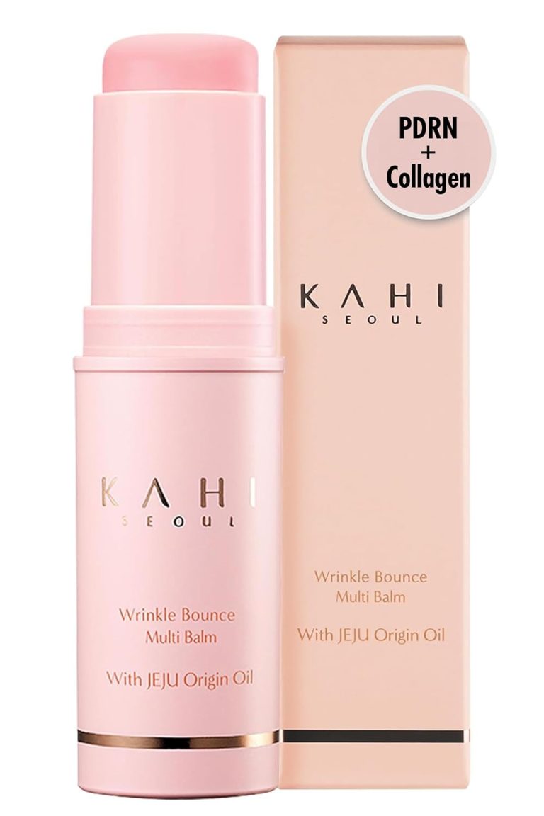 KAHI Wrinkle Bounce Multi Balm Stick | PDRN Collagen Wrinkle Stick | Korean Skin Care |All in One Hydrating Lip Balm Eye Cream Neck Cream Make Up Base Face Mist Moisture Balm
