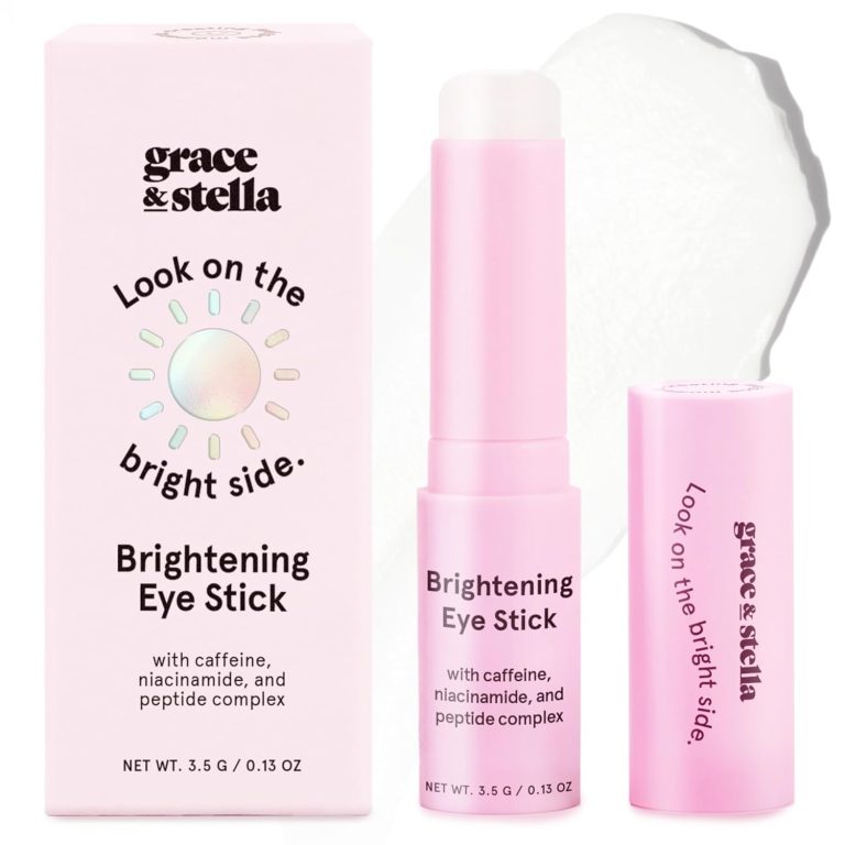 grace stella Under Eye Brightener Balm Stick Travel Essentials Caffeine Eye Cream for Dark Circles Puffiness Wrinkles Vegan Moisturizer Stick with Niacinamide Hyaluronic Acid 013oz35g