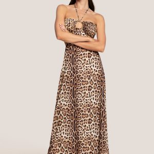 ABITO LUNGO REAL LEOPARD