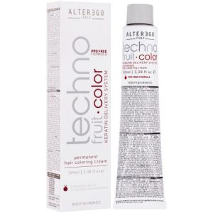 Alter Ego Technofruit Color Cheratinica Capelli Permanenti, 100ml 8/00 | Biondo Brillante Profondo