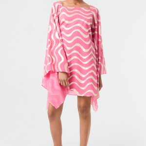 Aqualane Side Flounce Dress - Pinku