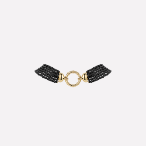 Black Agate Tassel Necklace
