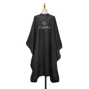 Black hair cutting cape with silicone collar Cupio