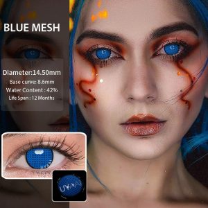 Blue Mesh Sclera Contact Lenses