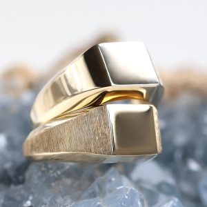 Bold gold signet ring - Ready to Ship