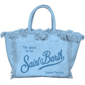 Borsa colette in canvas azzurro