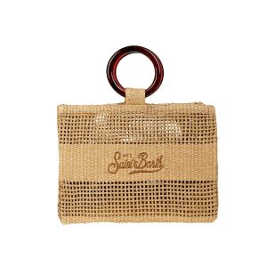 Borsa fiona in rafia con manico ad anello