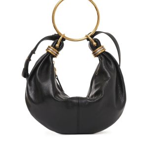 BORSA HOBO BRACELET IN PELLE GRANATA