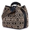 Borsa secchiello in rafia jacquard