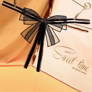 Bowknot Crotchless Beaded Thong