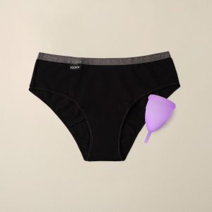 Braga absorbente Essence Gris + Copa Menstrual - Blondie