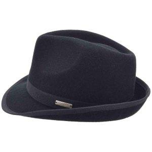 Cappello donna Trilby in lana nera