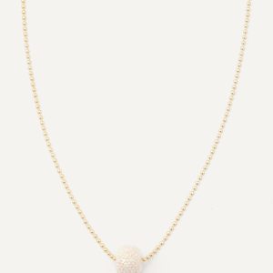 Cherry Necklace - Gold-Ivory