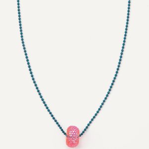 Cherry Necklace - Peacock