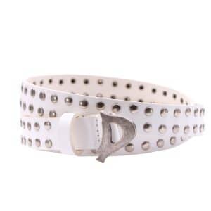 Cintura in pelle con borchie