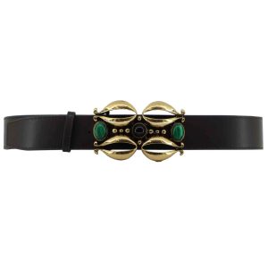 Cinture donna Buckle in pelle testa di moro