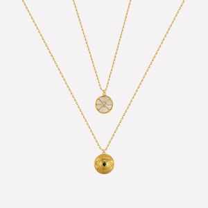 Compass Layered Necklace Set