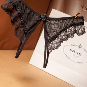 Crotchless Lace Low Waist Thong