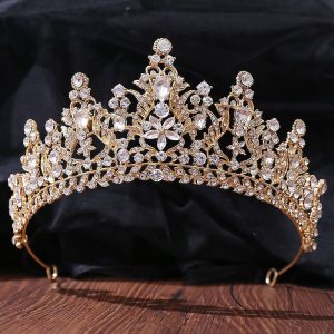 Crown Tiaras Headbands Rhinestone Alloy Wedding Party / Evening Retro Sweet With Crystal / Rhinestone Split Joint Headpiece Headwear dress to impress