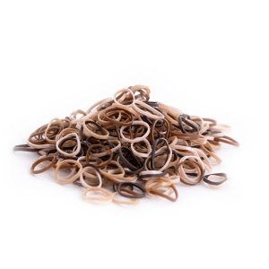 Cupio Invisible Hair Elastics Set of 300 - Mix of Brown