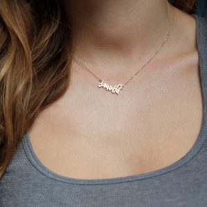 Custom Name Necklace, Personalized Word Necklace