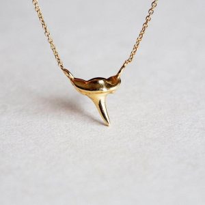 Dainty Gold Shark Tooth Necklace