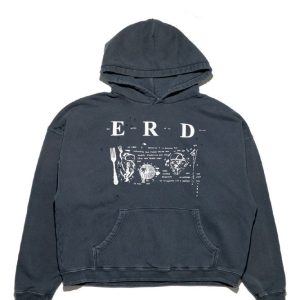 Dark grey hoodie with print