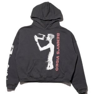 Dark grey hoodie with print