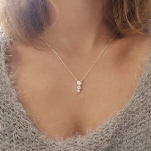 Diamond Necklace, Diamond Cluster Necklace