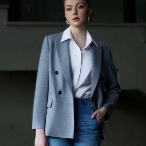 DOUBLE BREASTED WOOL BLAZER