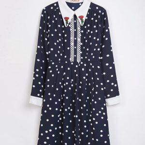English Rose Dress (Navy)