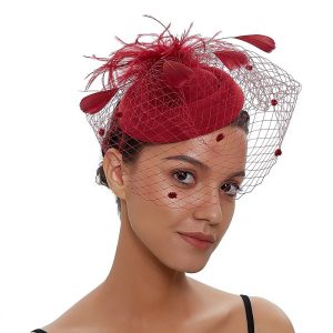 Fascinators Artificial feather Kentucky Derby Horse Race Cocktail Elegant British With Feather Floral Headpiece Headwear 2025 - $10.99