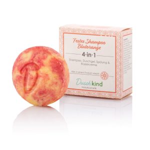 Festes Shampoo für Locken Blutorange mit Krambeöl - 4in1 Formel