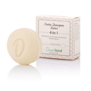 Festes Shampoo mit Jojobaöl, duftfrei, für trockene und spröde Haare, 4in1 Formel 56 Gramm pro Stück.