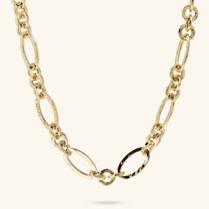 Figaro Chain Necklace with Oval Links
