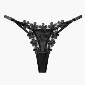 Flower Embroidery Mesh Lace Panties