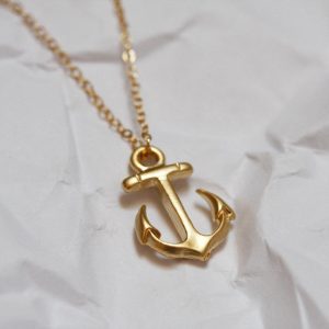 Gold Anchor Necklace