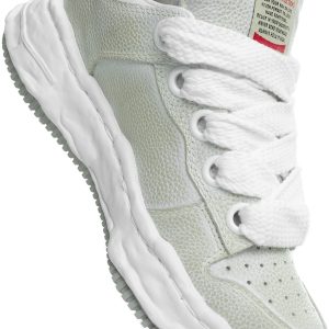 Grey leather sneakers