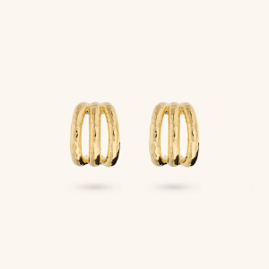 Hammered Multi-Thread Stud Earrings