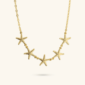 Hammered Starfish Chain Necklace