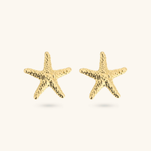 Hammered Starfish Stud Earrings