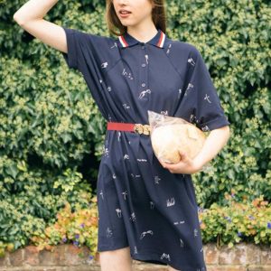 Hands Dancing Tee Dress (Navy)