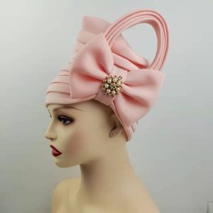 Headwear Headpiece Polyester / Cotton Blend Floppy Hat Turbans Casual Church With Pure Color Pattern Headpiece Headwear 2025 - $23.99