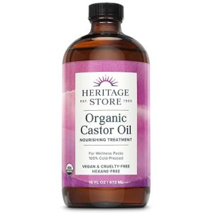 HERITAGE STORE Organic Castor Oil - Glass Bottle