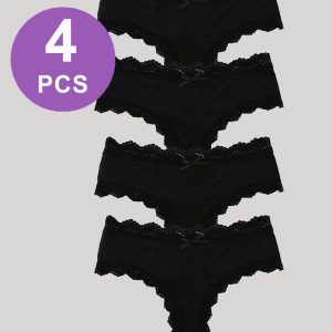 Hipster Lace Trim Seamless Panty Set