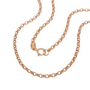 Kette Ankerkette rund 9Kt Rotgold 45cm