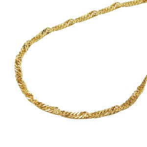 Kette, Singapurkette 42cm, Gold 585